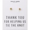 Gold Plated Thank You for Helping us Tie The Knot Earrings with Quote Card buy online shopping cheap sale