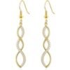 Gold Plated Twist Drop Earrings Created with Zircondia® Crystals buy online shopping cheap sale