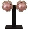 Gold Tone Maxi Faux Pearl Floral Clip-on Jewelry Earrings buy online shopping cheap sale