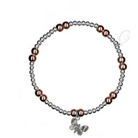 Grace Rose and Silver Stacking Bracelet