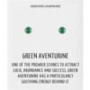 Green Aventurine Stud Earrings with Quote Card buy online shopping cheap sale