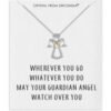 Guardian Angel Necklace with Quote Card Created with Zircondia® Crystals buy online shopping cheap sale