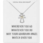 Guardian Angel Necklace with Quote Card Created with Zircondia® Crystals Guardian Angel Necklace with Quote Card Created with Zircondia® Crystals