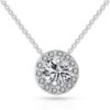 Halo Necklace Created with Zircondia® Crystals buy online shopping cheap sale