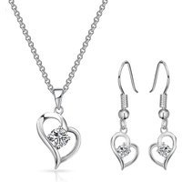 Heart Necklace and Earrings Set Created with Zircondia® Crystals buy online shopping cheap sale