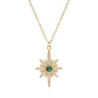 Heidi North Star Birthstone Necklace | 18K Gold Plated