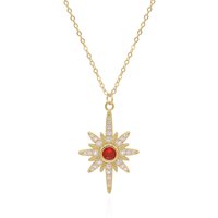 Heidi North Star Birthstone Necklace | 18K Gold Plated