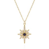 Heidi North Star Birthstone Necklace | 18K Gold Plated