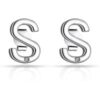 Initial Earrings Letter S Created with Zircondia® Crystals buy online shopping cheap sale