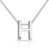 Initial Necklace Letter H Created with Zircondia® Crystals buy online shopping cheap sale