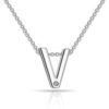 Initial Necklace Letter V Created with Zircondia® Crystals buy online shopping cheap sale