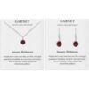 January (Garnet) Birthstone Necklace & Drop Earrings Set Created with Zircondia® Crystals buy online shopping cheap sale