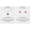 January (Garnet) Birthstone Necklace & Earrings Set Created with Zircondia® Crystals buy online shopping cheap sale