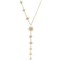 Juliet Star Burst Y Drop Necklace | 18K Gold Plated