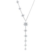 Juliet Star Burst Y Drop Necklace | 925 Sterling Silver