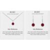 July (Ruby) Birthstone Necklace & Drop Earrings Set Created with Zircondia® Crystals buy online shopping cheap sale