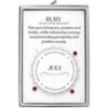 July (Ruby) Birthstone Stretch Charm Bracelet with Quote Gift Box buy online shopping cheap sale