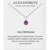June (Alexandrite) Birthstone Necklace Created with Zircondia® Crystals buy online shopping cheap sale