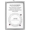 June (Alexandrite) Birthstone Stretch Charm Bracelet with Quote Gift Box buy online shopping cheap sale