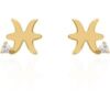 Kali Zodiac Symbol Stud Earrings | 18K Gold Plated buy online shopping cheap sale