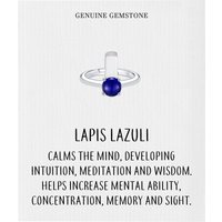 Lapis Adjustable Ring with Quote Card