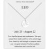 Leo Zodiac Star Sign Disc Necklace Created with Zircondia® Crystals buy online shopping cheap sale
