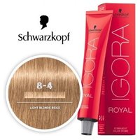 Light Blonde Beige 8-4 Schwarzkopf Royal Igora Permanent Color – 8-4 Light Blonde Beige