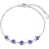Light Purple Crystal Chain Bracelet Created with Zircondia® Crystals buy online shopping cheap sale