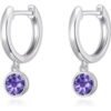 Light Purple Crystal Hoop Earrings Created with Zircondia® Crystals buy online shopping cheap sale