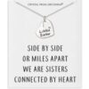 Little Sister Heart Necklace with Quote Card Created with Zircondia® Crystals buy online shopping cheap sale