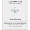 March (Aquamarine) Adjustable Birthstone Ring Created with Zircondia® Crystals buy online shopping cheap sale