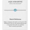 March (Aquamarine) Birthstone Anklet Created with Zircondia® Crystals buy online shopping cheap sale