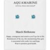 March (Aquamarine) Birthstone Earrings Created with Zircondia® Crystals buy online shopping cheap sale