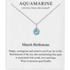March (Aquamarine) Birthstone Necklace Created with Zircondia® Crystals buy online shopping cheap sale