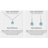 March (Aquamarine) Birthstone Necklace & Drop Earrings Set Created with Zircondia® Crystals buy online shopping cheap sale