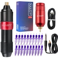 Mast Sai Wireless Kit Rotary Tattoo Pen Machine U1 battery 20pcs Cartridges Needles