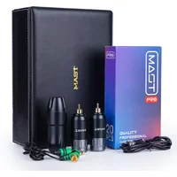 Mast Tour Pro Coreless Motor Permanent Tattoo Rotary Pen Wireless Machine Kit with Two Batteries Mast Pro Needles Cartridge Set