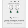 May Birthstone Hoop Earrings Created with Emerald Zircondia® Crystals buy online shopping cheap sale