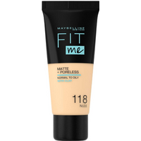 Maybelline Fit Me Matte + Poreless Foundation – 118 Nude