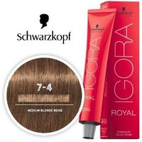 Medium Blonde Beige 7-4 Schwarzkopf Royal Igora Permanent Color – 7-4 Medium Blonde Beige