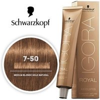 Medium Natural Golden Blonde 7-50 Schwarzkopf Royal Igora Permanent Color – 7-50 Medium Natural Golden Blonde
