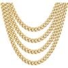 Men's 12mm Gold Plated Steel 18-24 Inch Cuban Curb Chain Necklace buy online shopping cheap sale