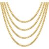 Men's 6mm Gold Plated Steel 18-24 Inch Cuban Curb Chain Necklace buy online shopping cheap sale