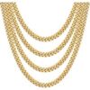 Men's 9mm Gold Plated Steel 18-24 Inch Curb Chain Necklace buy online shopping cheap sale