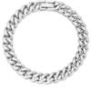 Men's 9mm Stainless Steel 7.5-8.5 Inch Curb Chain Bracelet buy online shopping cheap sale