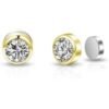 Men's Gold Plated 6mm Magnetic Clip On Earrings Created with Zircondia® Crystals buy online shopping cheap sale