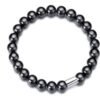 Men's Hematite Round Beaded Gemstone Stretch Bracelet buy online shopping cheap sale