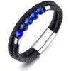 Men's Lapis Genuine Leather Bracelet buy online shopping cheap sale