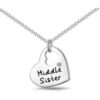 Middle Sister Heart Necklace Created with Zircondia® Crystals buy online shopping cheap sale