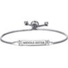 Middle Sister ID Friendship Bracelet Created with Zircondia® Crystals buy online shopping cheap sale